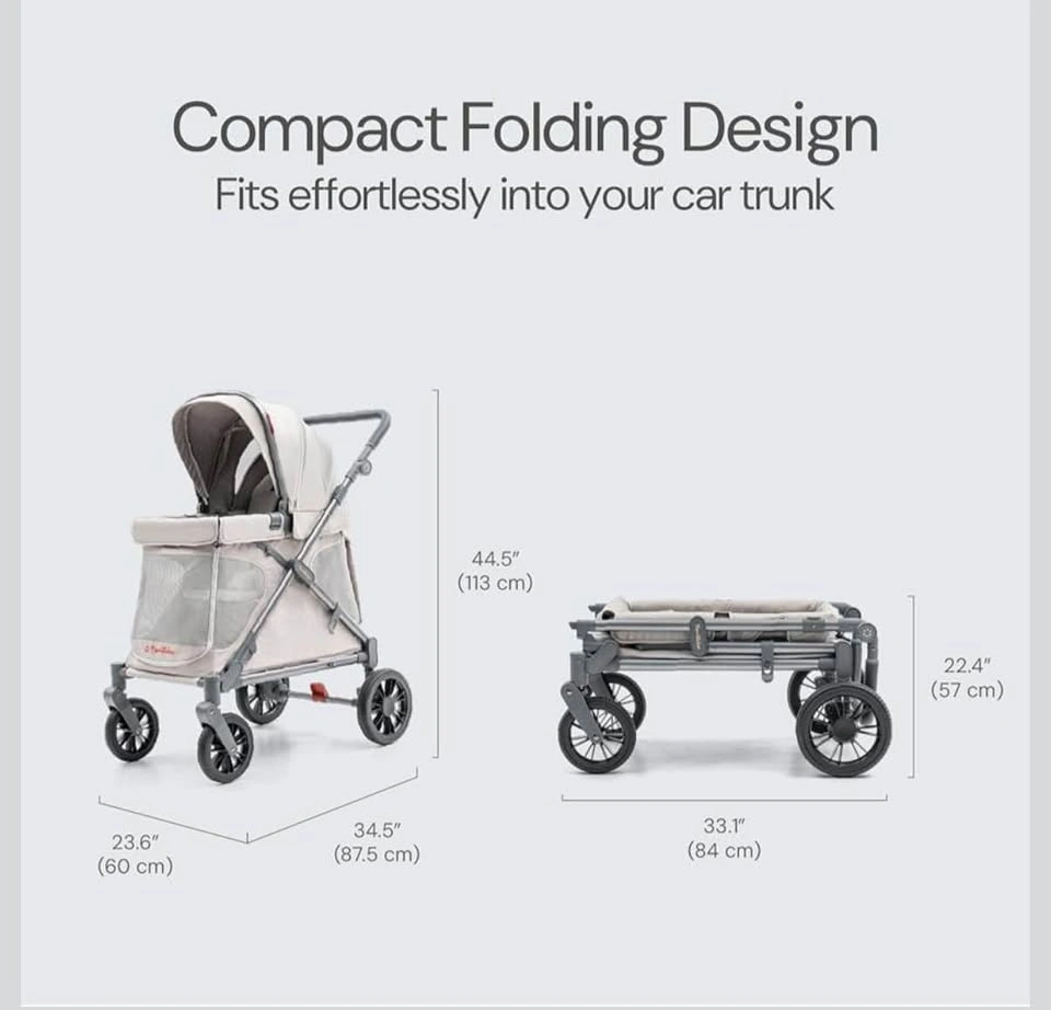 Familidoo Q1 Multi-use Kids Wagon Stroller (Grey) - photo 2