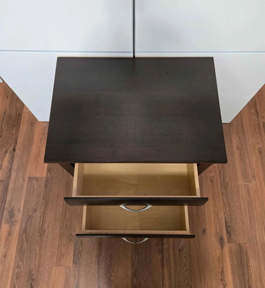 Solid wood 2-Drawer Nightstand - photo 4