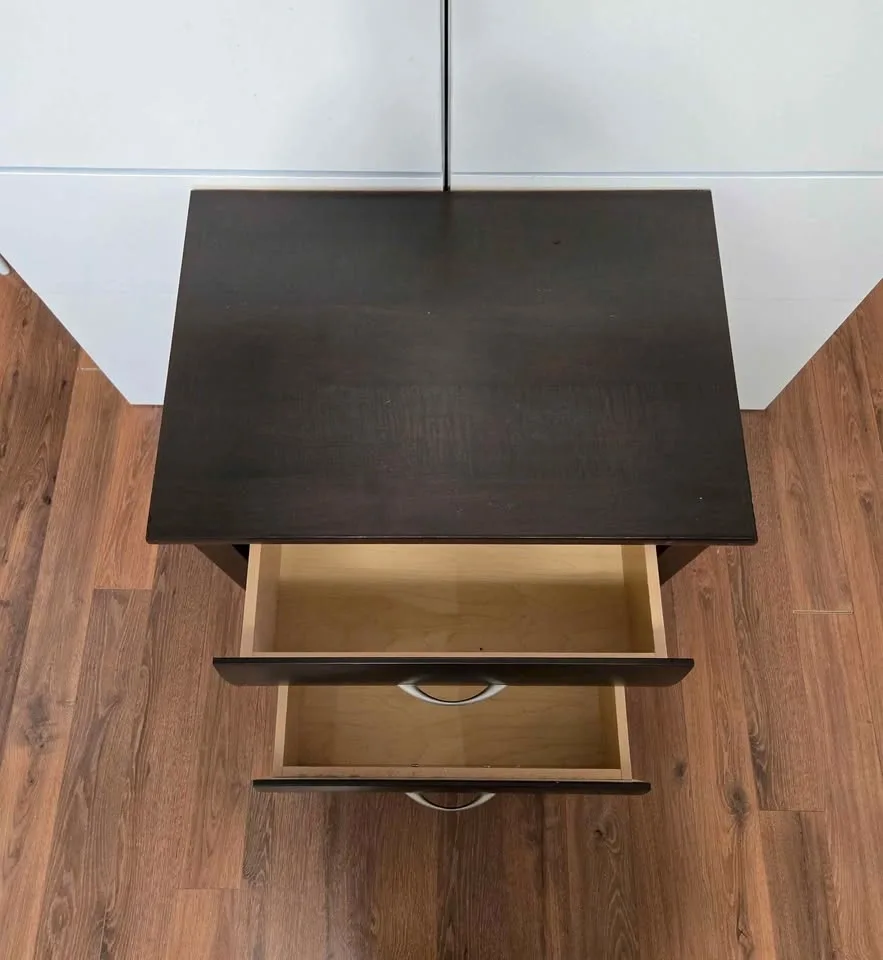 Solid wood 2-Drawer Nightstand - photo 4
