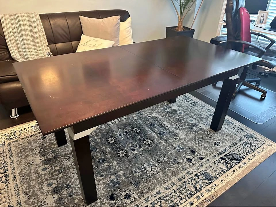 Solid wood dining table