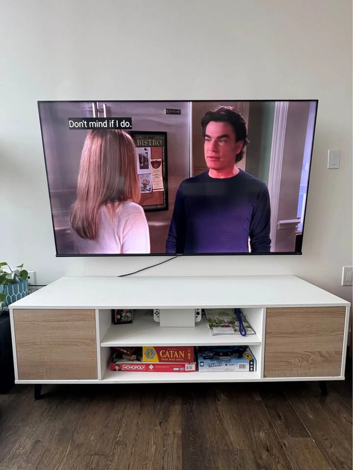 White TV/Entertainment Stand for 65” TV - photo 2