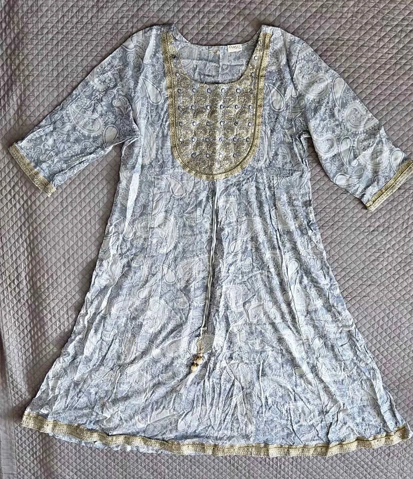 Blue Paisley 3-Piece Salwar Kameez Set