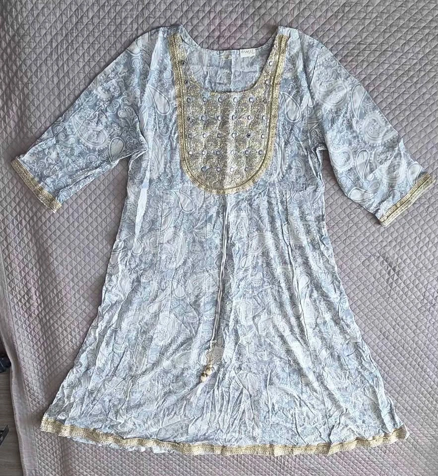 Blue Paisley 3-Piece Salwar Kameez Set - photo 4