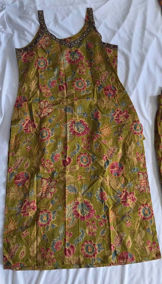 3-Piece Floral Print Kurta Set with Scarf - photo 2