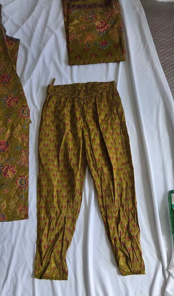 3-Piece Floral Print Kurta Set with Scarf - photo 3
