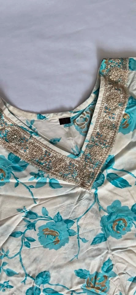 Women's 3-Piece Floral Kurta Set Size XL - photo 2