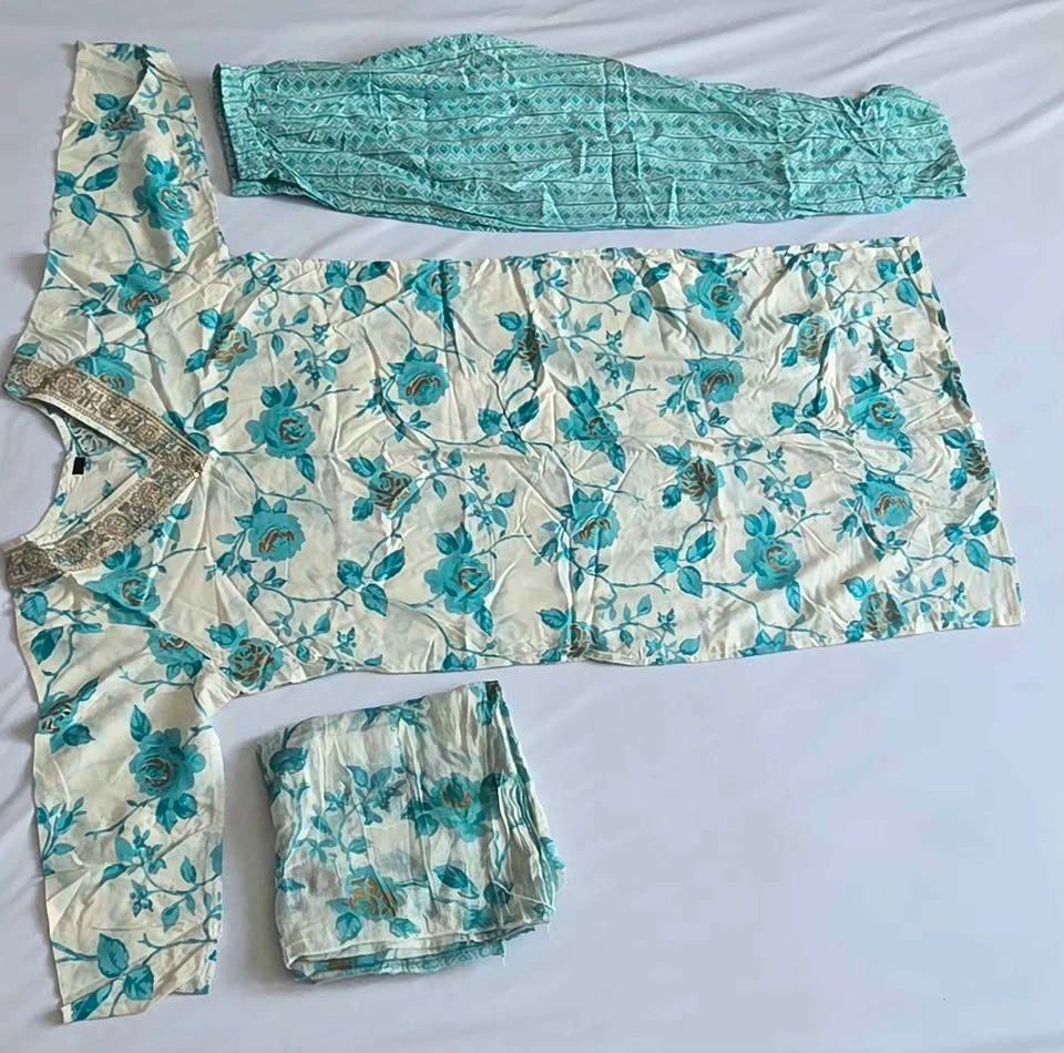 Women's 3-Piece Floral Kurta Set Size XL - photo 4