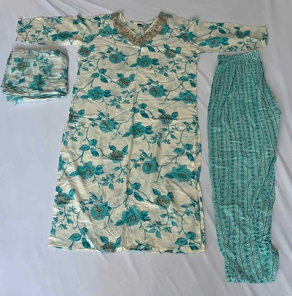 Women's 3-Piece Floral Kurta Set Size XL - photo 5