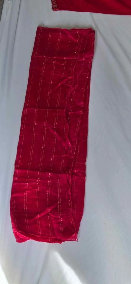 Red Embroidered 3-Piece Salwar Kameez Suit Size XXL - photo 5