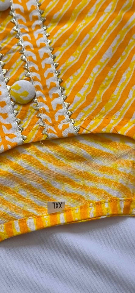 4-Piece Yellow Leheriya Kurta Set with Dupatta and Shoes - photo 4