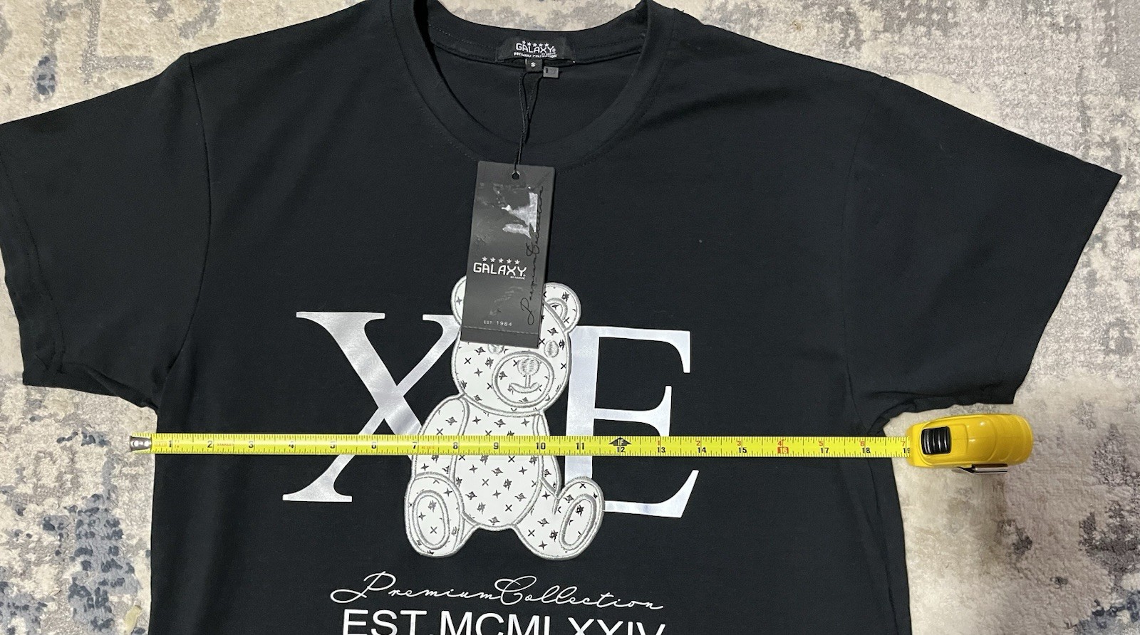 Galaxy Premium Collection Teddy Bear Graphic Tee Black Men’s S - photo 3