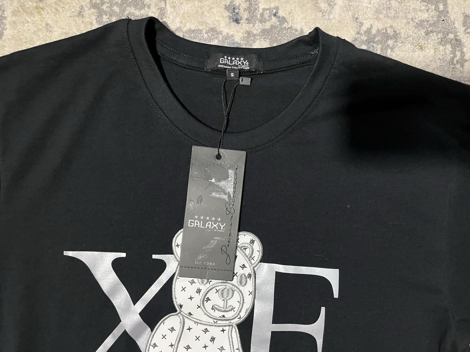 Galaxy Premium Collection Teddy Bear Graphic Tee Black Men’s S - photo 5