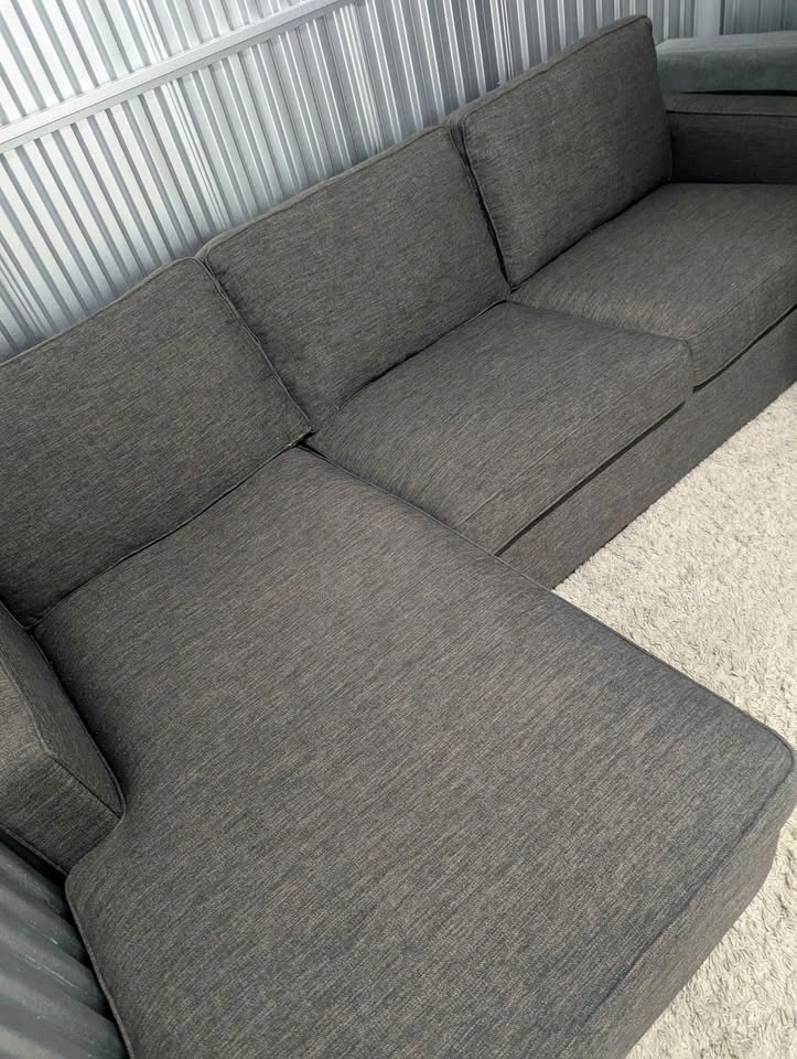 Crate & Barrel Sectional with Chaise - Truffle