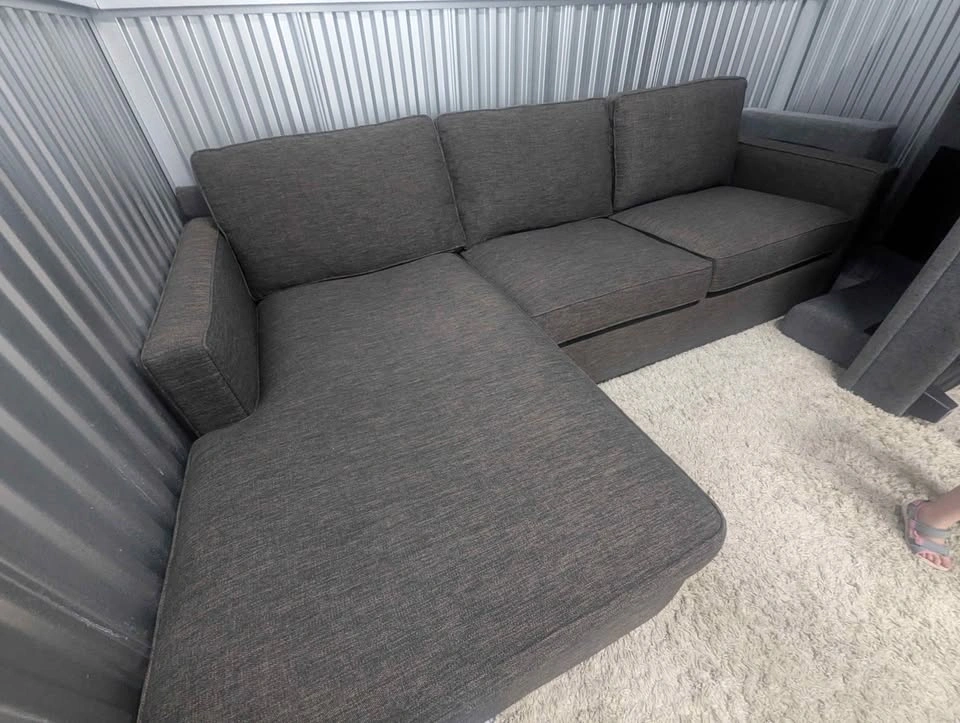 Crate & Barrel Sectional with Chaise - Truffle - photo 2