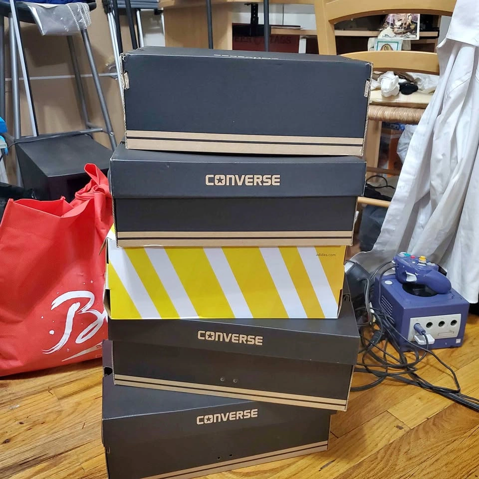 4 Converse Sneakers, 1 Adidas Sneaker, Size 8.5, New