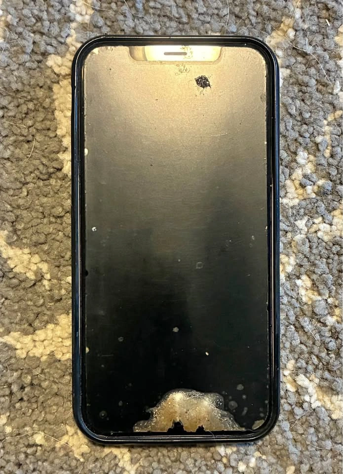 iPhone XR, cracked back