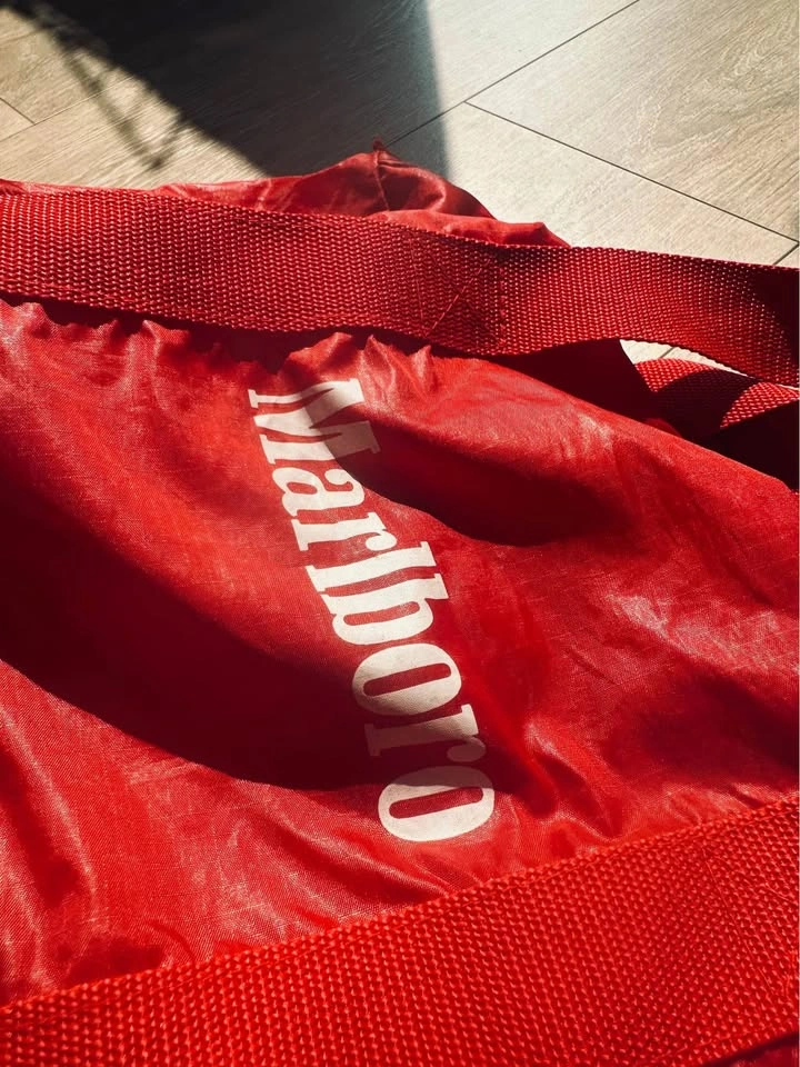 Vintage 90s Marlboro Red Duffel Bag (Medium) - Retro Travel/Gym