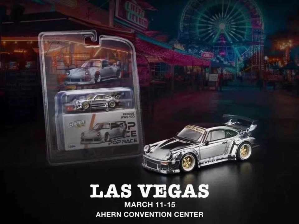 2026 Las Vegas Supercon POP RACE Porsche RWB 930 PRB001 Silver - photo 3