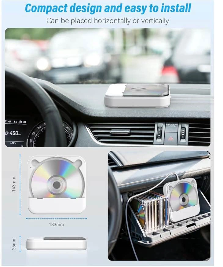 DDup Car CD Player for CD Lovers, Road Trips, Home Listening - photo 3