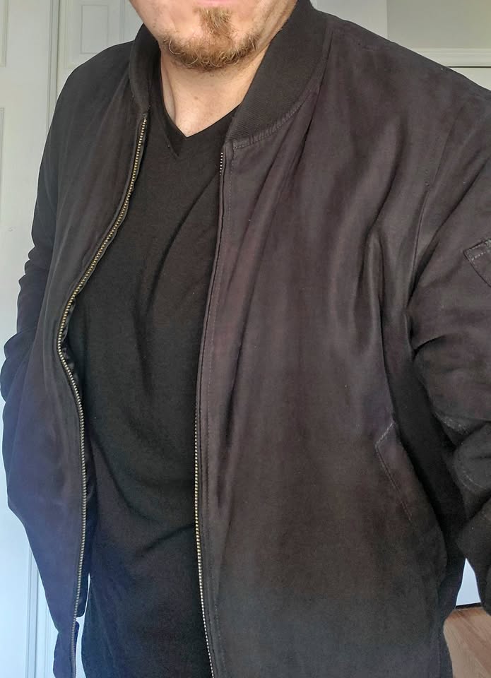 Uniqlo Bomber Suede-like Mens Medium