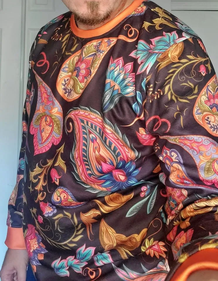 Wild Paisley Sweater Mens Medium