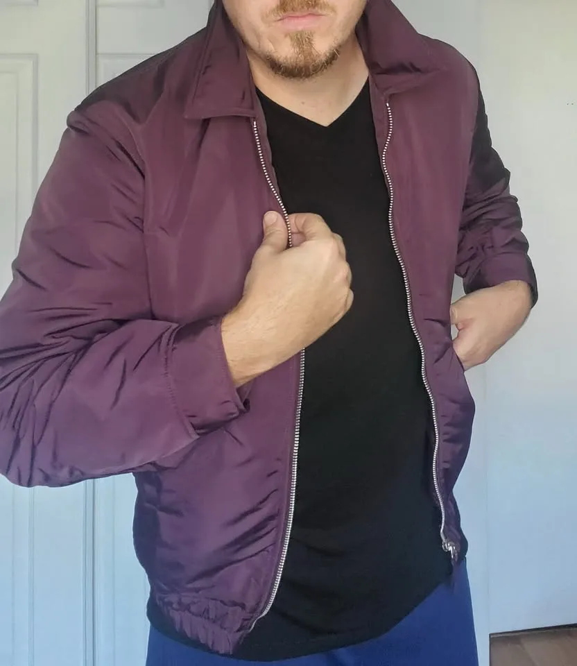 Uniqlo Purple Bomber Jacket Mens' Small image indicator(3)