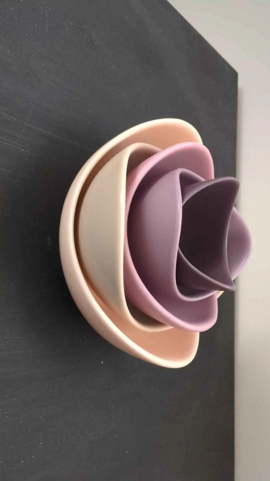 5 Pc Lotus Shaped Decorative Ceramic Bowls - photo 5