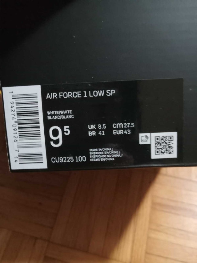 Size 9.5 - Nike Supreme Air Force 1 - photo 2