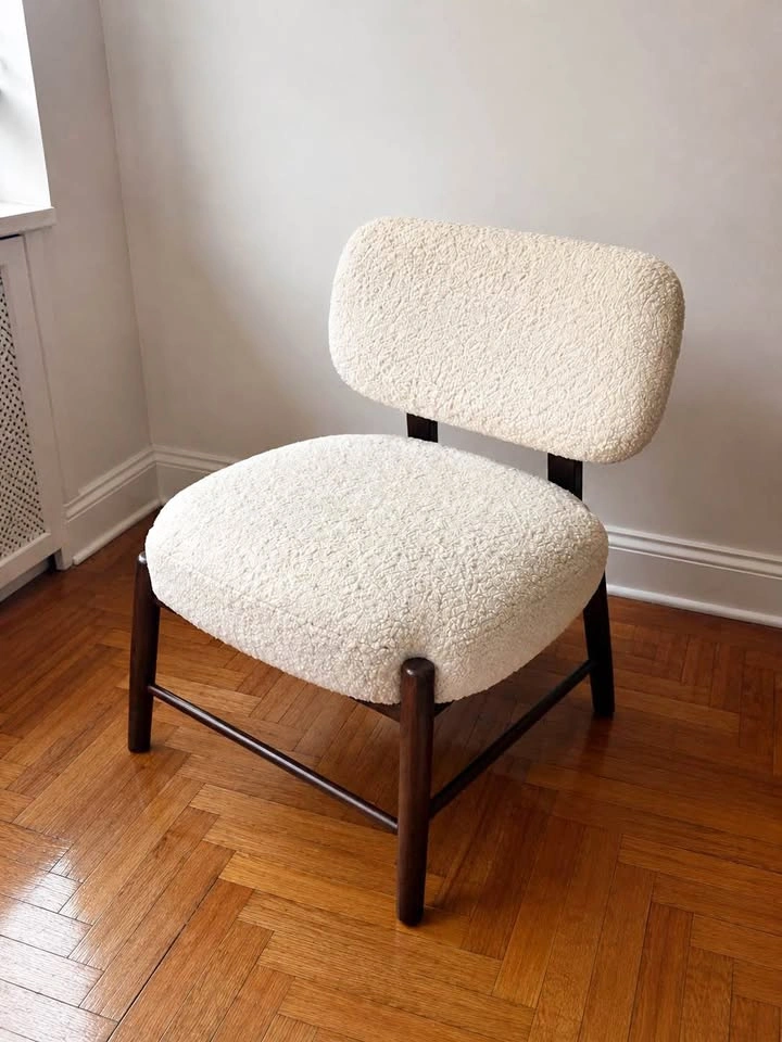 Bouclé Accent Chair – Mid Century Modern