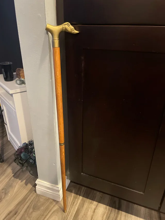 Brass Dog Walking Stick thumbnail
