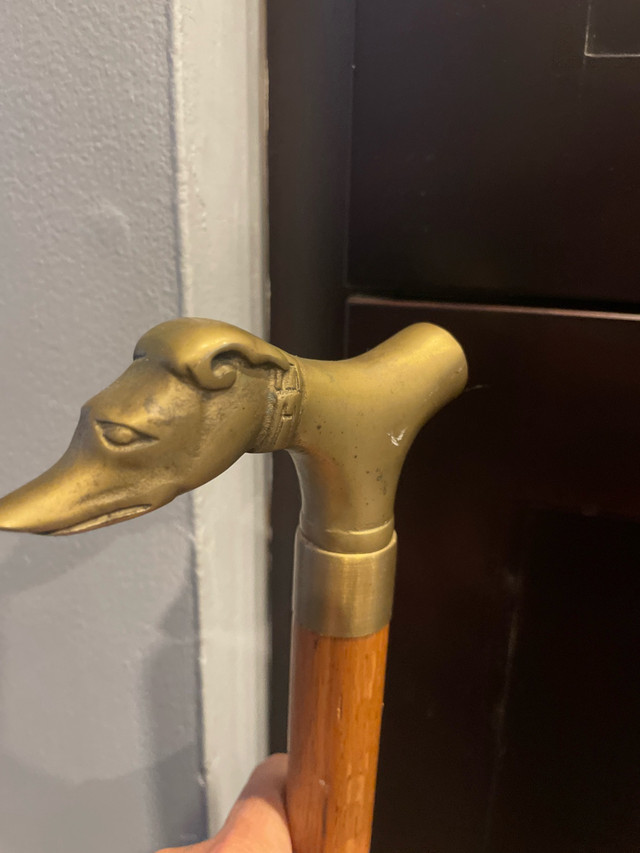 Brass Dog Walking Stick - photo 3