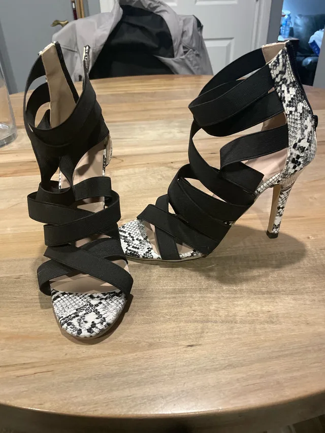 Snakeskin Print Heels thumbnail