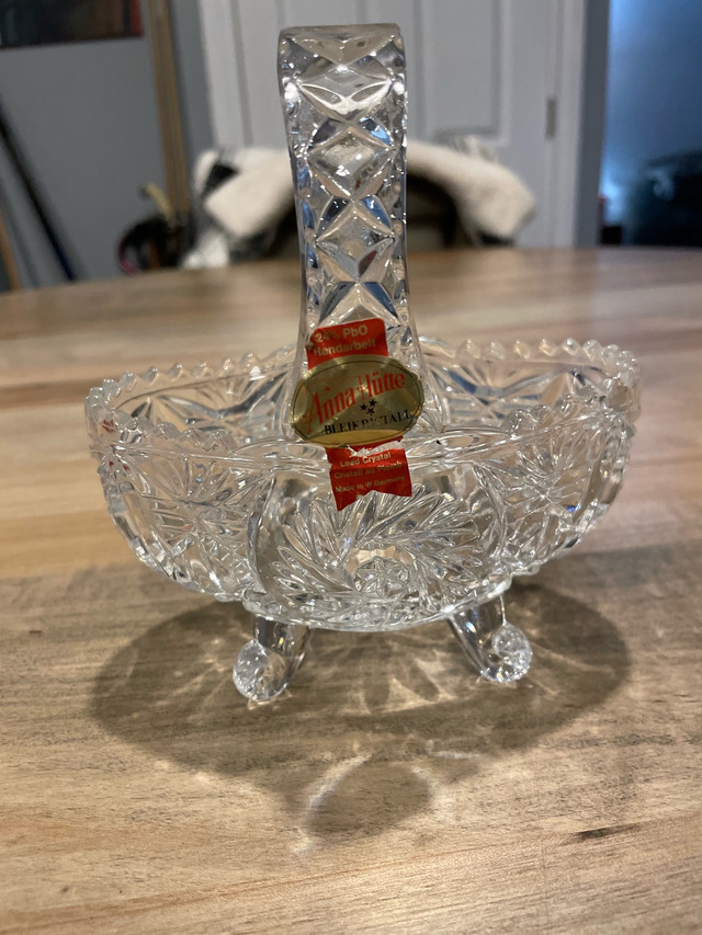 lead crystal basket