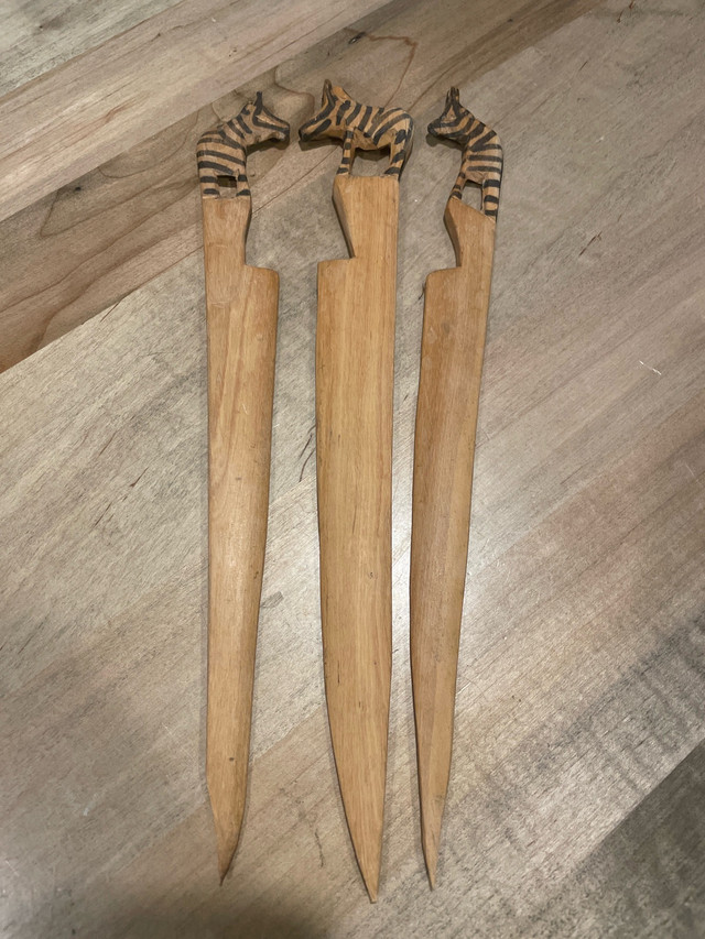 Wooden Zebra Letter Openers