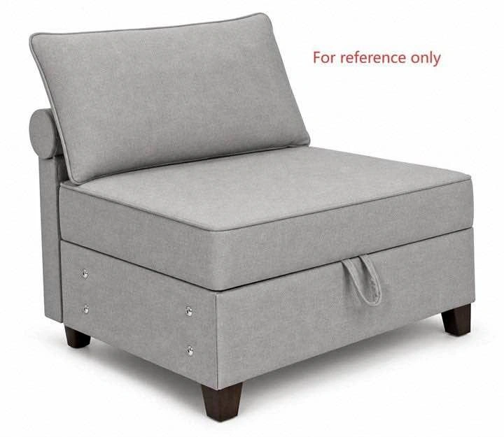 Grey Fabric Convertible Sleeper Chair