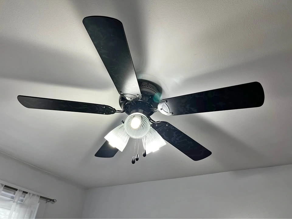Black 52-Inch Ceiling Fan with 3-Light Kit
