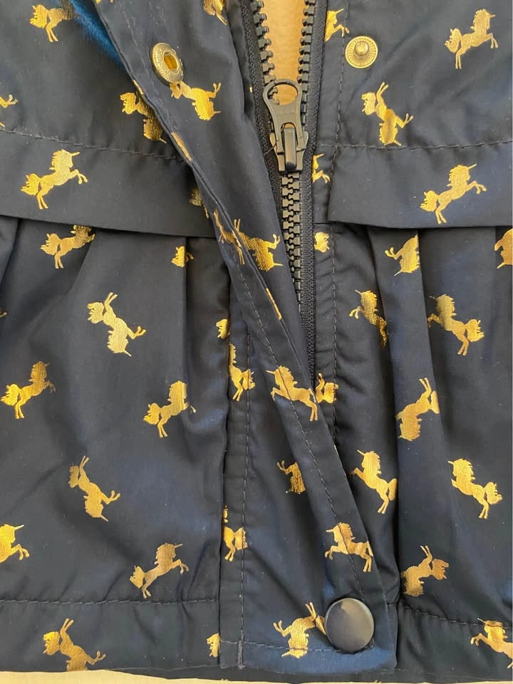 Baby Girl Blue with gold Unicorns Spring Jacket - 12 Months - photo 2