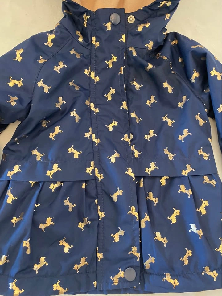 Baby Girl Blue with gold Unicorns Spring Jacket - 12 Months - photo 4