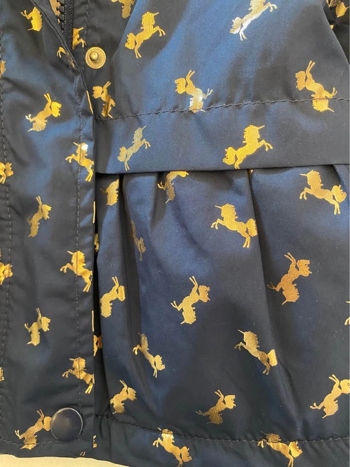 Baby Girl Blue with gold Unicorns Spring Jacket - 12 Months - photo 5