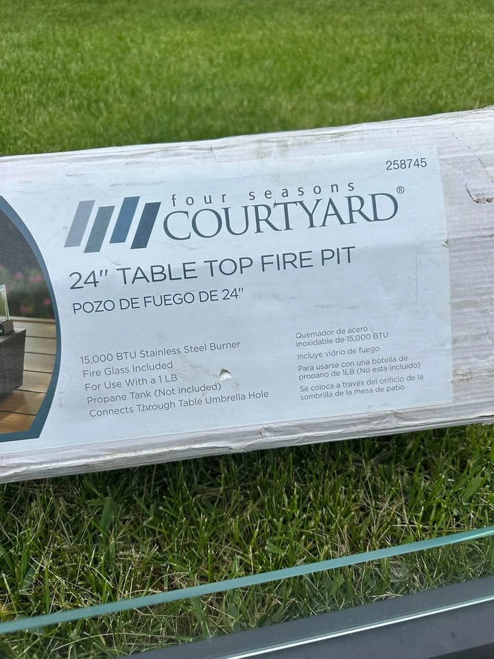 Four Seasons Courtyard 24" Tabletop Fire Pit 15000 BTU Used - photo 5