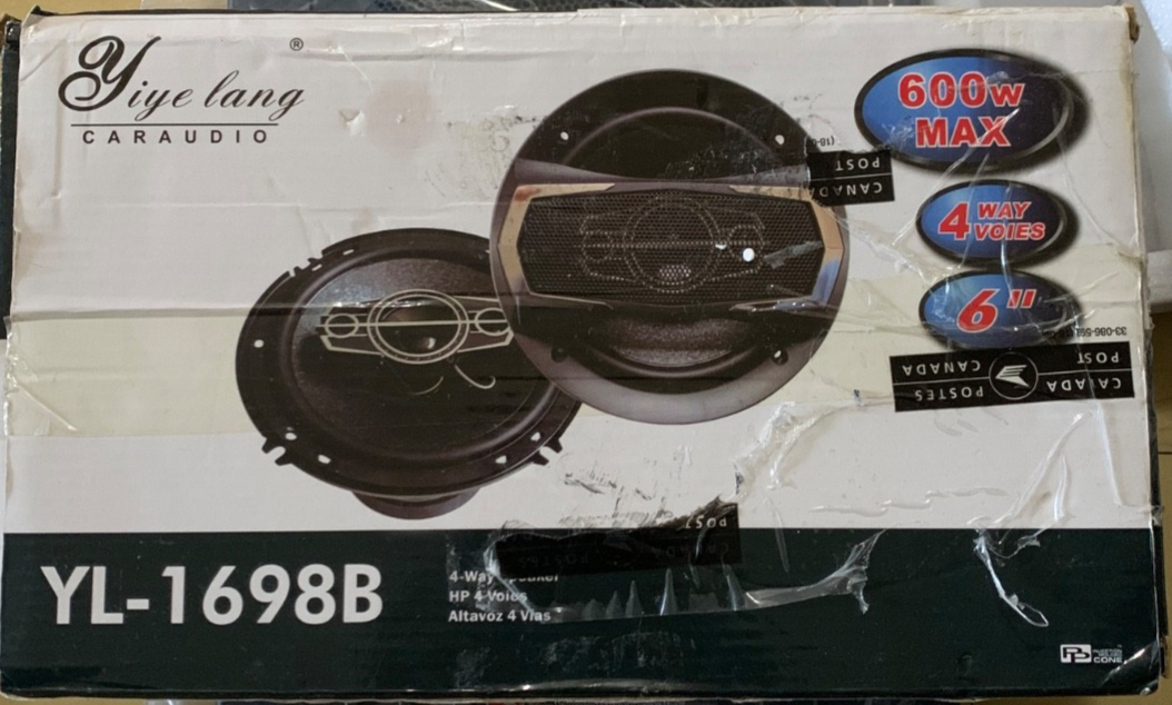 Yiye-lang Speaker Coaxial HiFi 4 Way 6 Inch 600 W 2 PCS