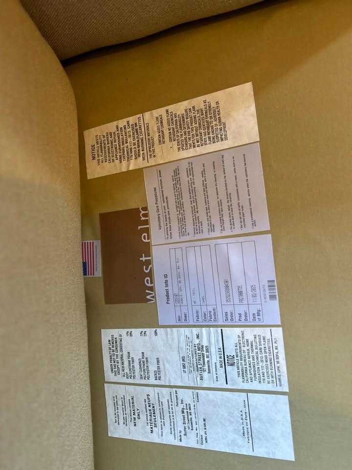 Brand New WEST ELM Harris 3-Seater Sofa - photo 5