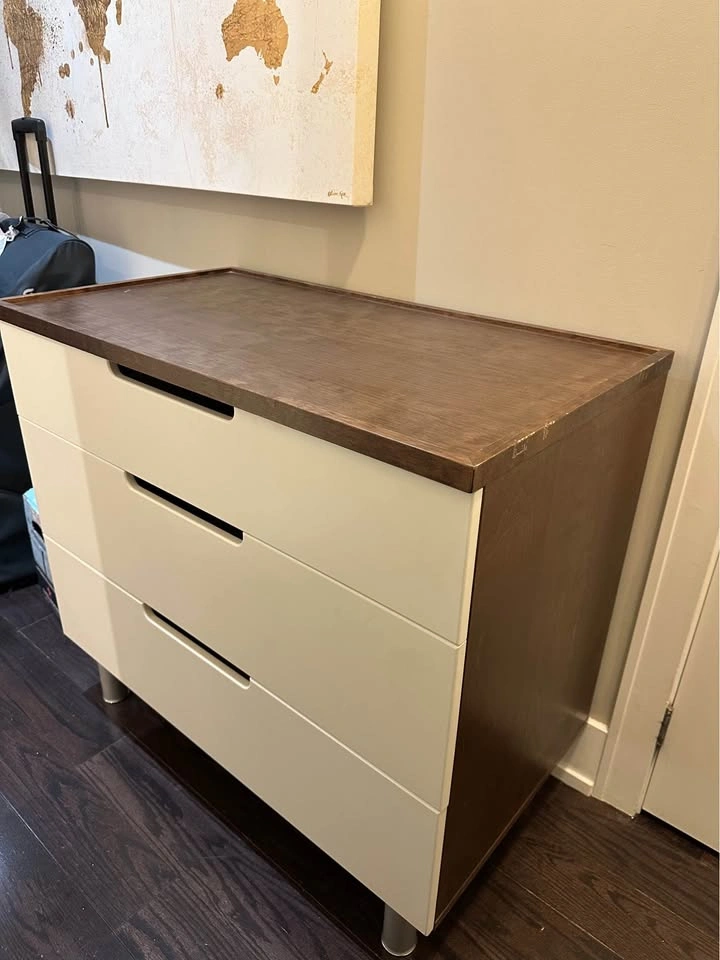 OEUF Classic White & Walnut Dresser Retail $2000 - photo 4