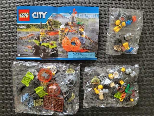 LEGO CITY 60120: Volcano Starter Set, Factory Sealed Bags NO BOX