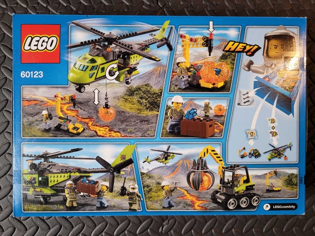 LEGO CITY 60123: Volcano Supply Helicopter, New & Factory Sealed - photo 2