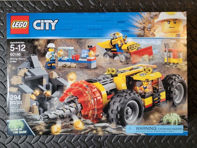 LEGO CITY 60186: Mining Heavy Driller New & Factory Sealed, Rare