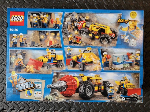 LEGO CITY 60186: Mining Heavy Driller New & Factory Sealed, Rare - photo 3