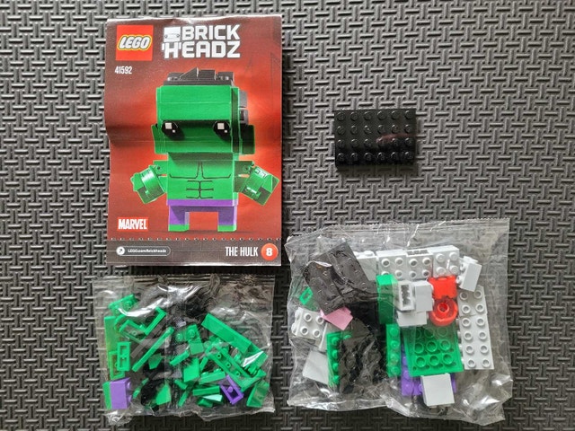LEGO BrickHeadz #8 41592: The Hulk, Factory Sealed Bags NO BOX