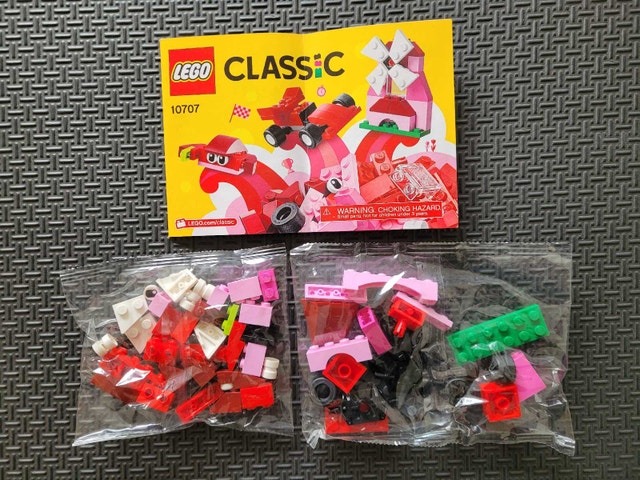LEGO Classic 10707: Red Creativity Box, Sealed Bags NO BOX