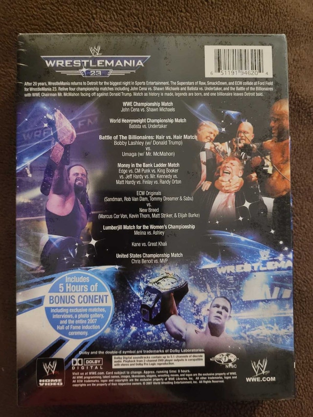 WWE WrestleMania 23 3-Disc Ultimate Edition DVD NEW Trump Match! - photo 2